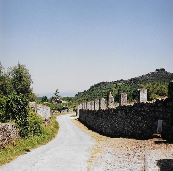 The road past the cemetery