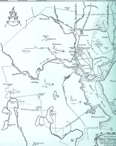 MAP of Providence, Rhode Island 1700