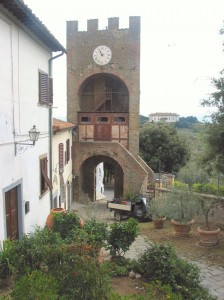 the beautiful little village of Artimino with the Medici mansion at the back