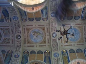 the inside of the Church in Rovinaglia
