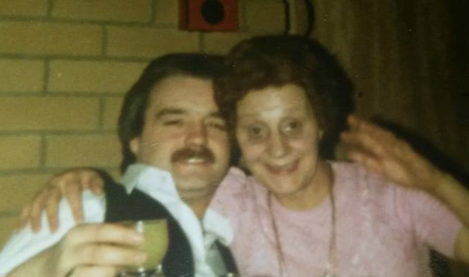 Jim with his mammy