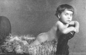 Me again, just showing off the rug I am Luigi Mario Pietro Costella and this was taken in 1923 when I was 9 months old