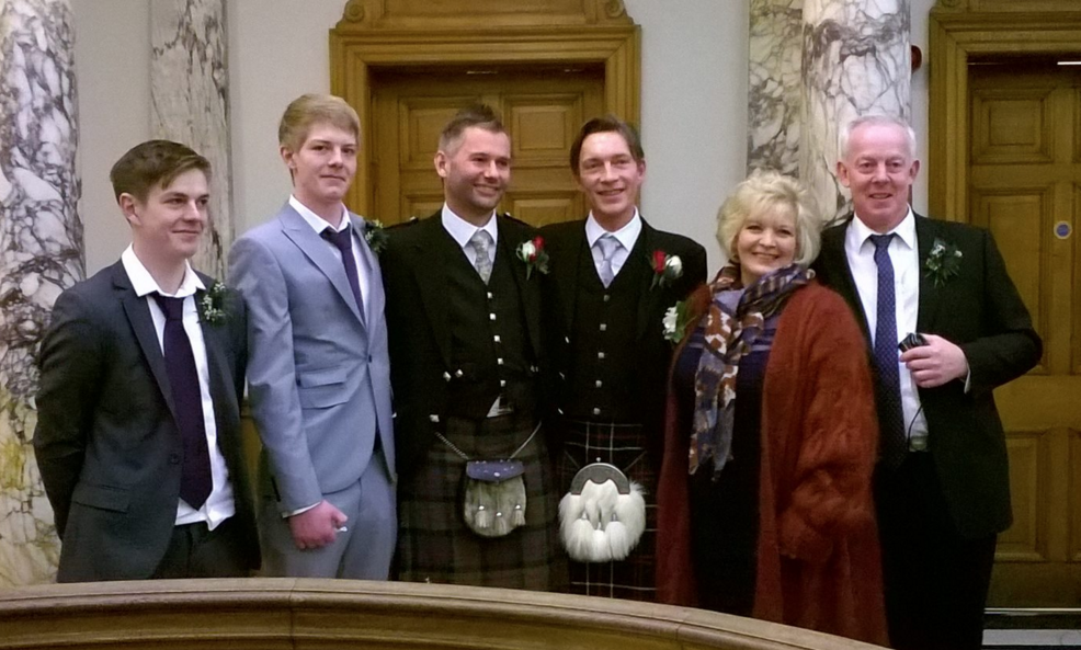 Mark and Craig's wedding day